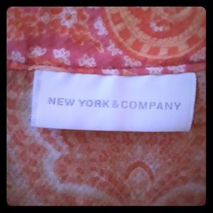 New York and Company  pink paisley  top